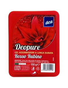 dea deodorante per ambienti assorbiodori in gel 150g - rosso rubino: tuttocasashop.live: pulizia e cura della casa