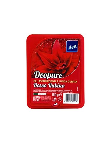 dea deodorante per ambienti assorbiodori in gel 150g - rosso rubino: tuttocasashop.live: pulizia e cura della casa