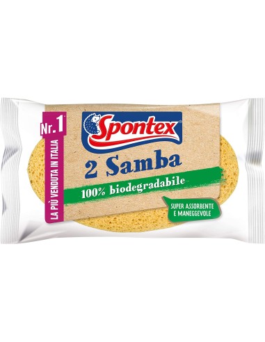 spontex samba - spugne da bagno 100% biodegradabili - 2 pezzi: tuttocasashop.live: igiene e cura della persona