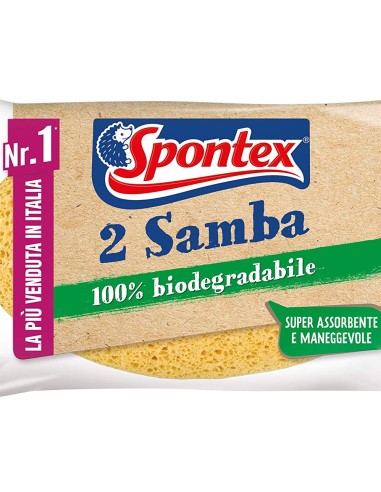 spontex samba - spugne da bagno 100% biodegradabili - 2 pezzi: tuttocasashop.live: igiene e cura della persona