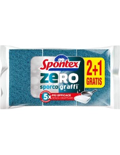 spontex zero - spugne con abrasivo - 3 pezzi - zero sporco - zero graffi: tuttocasashop.live: pulizia e cura della casa