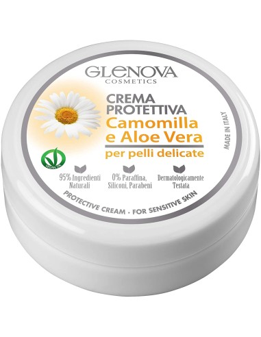 glenova crema protettiva - 120ml - camomilla e aloe vera - pelli delicate: tuttocasashop.live: igiene e cura della persona