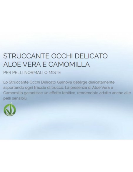 glenova struccante occhi delicato - 200ml - con aloe vera e camomilla: tuttocasashop.live: igiene e cura della persona