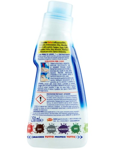 smacchio tutto - 250ml - pretrattante concentrato ad azione rapida: tuttocasashop.live: prodotti per bucato e tessuti