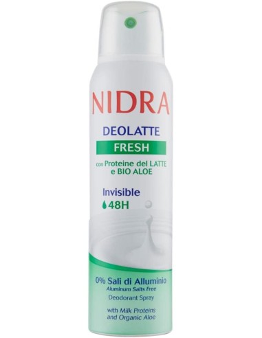 nidra deodorante spray - 150ml - fresh con proteine del latte e bio aloe: tuttocasashop.live: igiene e cura della persona