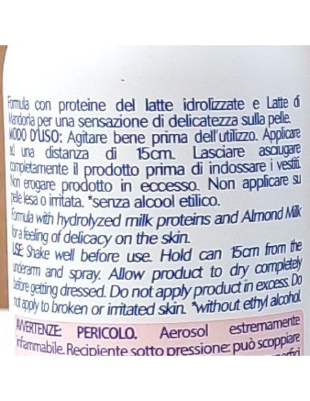 nidra deodorante spray - 150ml - delicato - proteine del latte e mandorla: tuttocasashop.live: igiene e cura della persona