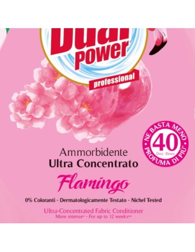 dual power ultra ammorbidente concentrato 24 lavaggi - 600ml - flamingo: tuttocasashop.live: prodotti per bucato e tessuti