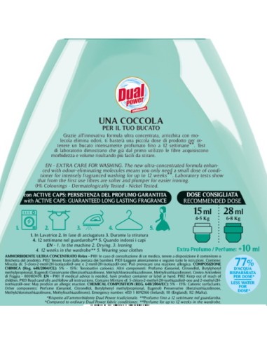 dual power ultra ammorbidente concentrato 24 lavaggi - 600ml - relax: tuttocasashop.live: prodotti per bucato e tessuti