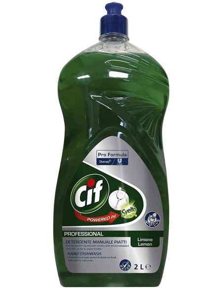 cif professional - detersivo per piatti - 2 litri - al limone: tuttocasashop.live: pulizia e cura della casa
