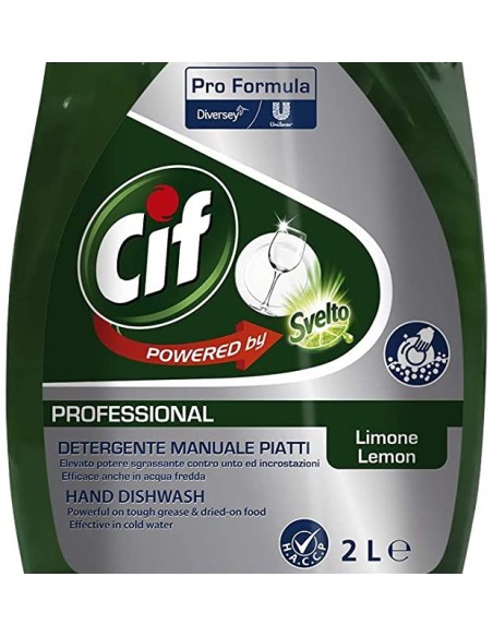 cif professional - detersivo per piatti - 2 litri - al limone: tuttocasashop.live: pulizia e cura della casa