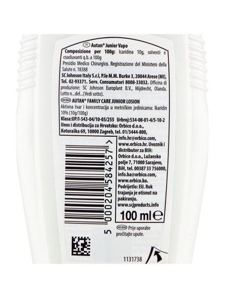 autan insetto repellente vapo 100ml - junior - con sostanze idratanti e aloe: tuttocasashop.live: igiene e cura della persona