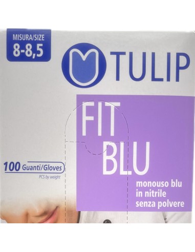 tulip 100 guanti monouso in nitrile blu non talcati - taglia l grande: tuttocasashop.live: pulizia e cura della casa