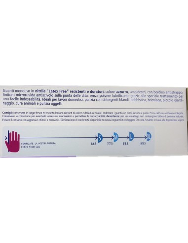 tulip 100 guanti monouso in nitrile blu non talcati - taglia l grande: tuttocasashop.live: pulizia e cura della casa