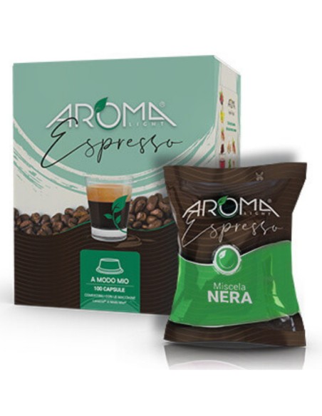 aroma light caffe espresso 100 capsule - miscela nera - a modo mio: tuttocasashop.live: altro - bazar