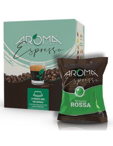 aroma light caffe espresso 100 capsule - miscela rossa - a modo mio: tuttocasashop.live: altro - bazar
