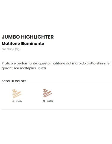 astra jumbo highlighter - matitone illuminante - 01 - etoile: tuttocasashop.live: igiene e cura della persona