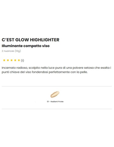astra c'est glow - illuminante viso - 01 - radiant privee: tuttocasashop.live: igiene e cura della persona