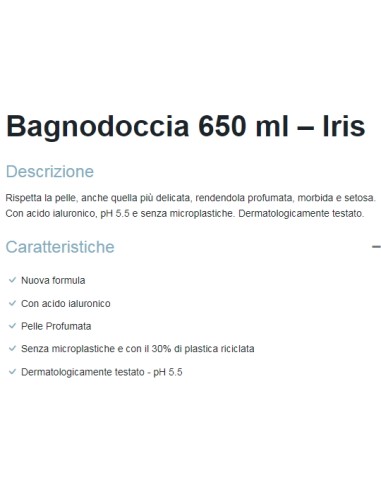 dermomed bagnodoccia 650ml - ph 5.5 con acido ialuronico - iris: tuttocasashop.live: igiene e cura della persona