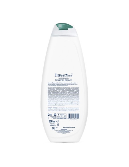 dermomed bagnodoccia 650ml - ph 5.5 con acido ialuronico - muschio bianco: tuttocasashop.live: igiene e cura della persona