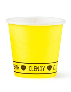 clendy bicchieri caffe' monouso in carta da 75ml - 50 pezzi - giallo: tuttocasashop.live: carta & monouso