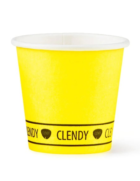clendy bicchieri caffe' monouso in carta da 75ml - 50 pezzi - giallo: tuttocasashop.live: carta & monouso