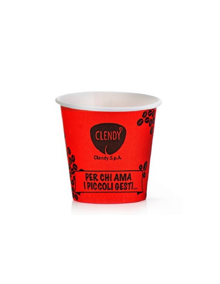 clendy bicchieri caffe' monouso in carta da 75ml - 50 pezzi - rosso: tuttocasashop.live: carta & monouso