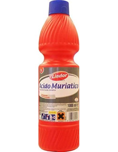 lindor acido muriatico - 1 litro - disincrostante per wc e superfici: tuttocasashop.live: pulizia e cura della casa