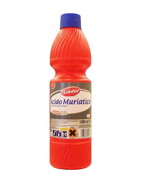 lindor acido muriatico - 1 litro - disincrostante per wc e superfici: tuttocasashop.live: pulizia e cura della casa