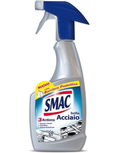 smac brillacciaio 520ml spray - detergente per superfici in acciaio: tuttocasashop.live: pulizia e cura della casa