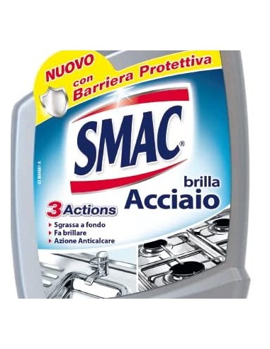 smac brillacciaio 520ml spray - detergente per superfici in acciaio: tuttocasashop.live: pulizia e cura della casa