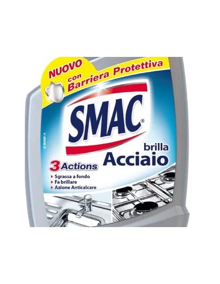 smac brillacciaio 520ml spray - detergente per superfici in acciaio: tuttocasashop.live: pulizia e cura della casa
