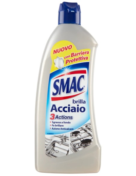 smac brillacciaio 520ml crema - detergente per superfici in acciaio: tuttocasashop.live: pulizia e cura della casa