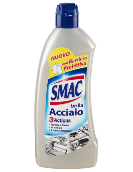smac brillacciaio 520ml crema - detergente per superfici in acciaio: tuttocasashop.live: pulizia e cura della casa