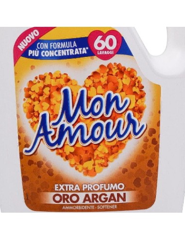 mon amour ammorbidente 60 lavaggi 3000ml - oro - argan: tuttocasashop.live: prodotti per bucato e tessuti