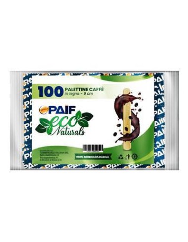 paif palette per caffe' in legno - 100 pezzi - imbustate singolarmente: tuttocasashop.live: altro - bazar