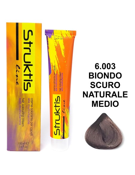 struktis crema colorante 100ml - 6.003 biondo scuro naturale medio: tuttocasashop.live: igiene e cura della persona