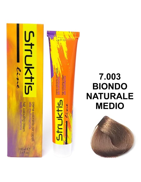struktis crema colorante 100ml - 7.003 biondo naturale medio: tuttocasashop.live: igiene e cura della persona