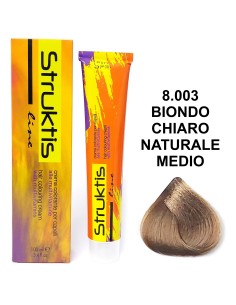 struktis crema colorante 100ml - 8.003 biondo chiaro naturale medio: tuttocasashop.live: igiene e cura della persona