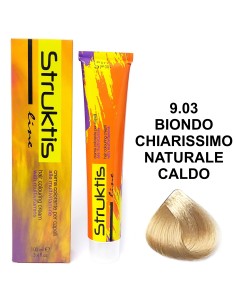struktis crema colorante 100ml - 9.03 biondo chiarissimo naturale caldo: tuttocasashop.live: igiene e cura della persona