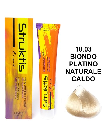 struktis crema colorante 100ml - 10.03 biondo platino naturale caldo: tuttocasashop.live: igiene e cura della persona