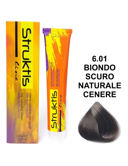 struktis crema colorante 100ml - 6.01 biondo scuro naturale cenere: tuttocasashop.live: igiene e cura della persona