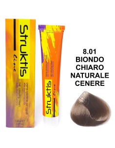 struktis crema colorante 100ml - 8.01 biondo chiaro naturale cenere: tuttocasashop.live: igiene e cura della persona