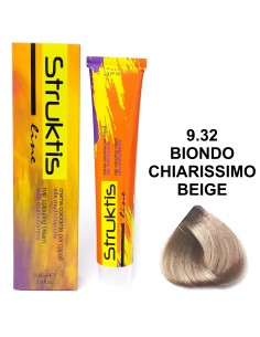 struktis crema colorante 100ml - 9.32 biondo chiarissimo beige: tuttocasashop.live: igiene e cura della persona