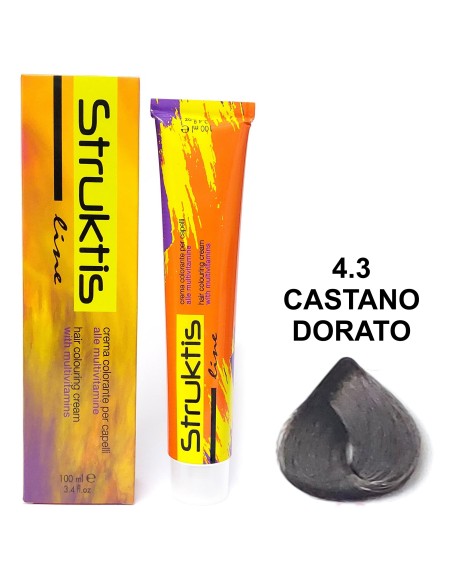 struktis crema colorante 100ml - 4.3 castano dorato: tuttocasashop.live: igiene e cura della persona