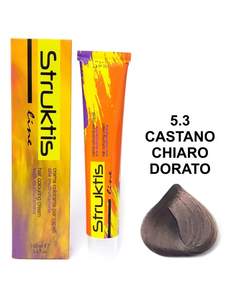 struktis crema colorante 100ml - 5.3 castano chiaro dorato: tuttocasashop.live: igiene e cura della persona