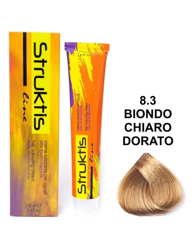 struktis crema colorante 100ml - 8.3 biondo chiaro dorato: tuttocasashop.live: igiene e cura della persona