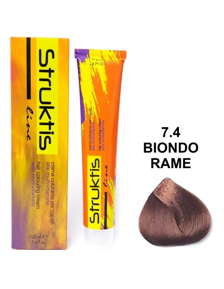 struktis crema colorante 100ml - 7.4 biondo rame: tuttocasashop.live: igiene e cura della persona