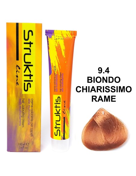 struktis crema colorante 100ml - 9.4 biondo chiarissimo rame: tuttocasashop.live: igiene e cura della persona