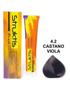 struktis crema colorante 100ml - 4.2 castano viola: tuttocasashop.live: igiene e cura della persona