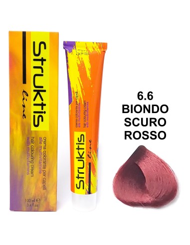 struktis crema colorante 100ml - 6.6 biondo scuro rosso: tuttocasashop.live: igiene e cura della persona